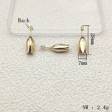 Copper/Zirconia Flower Charm 28x7mm 50pcs for Earrings DIY