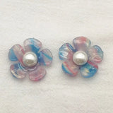 29mm 50pcs Acrylic Pearl Flower DIY Jewelry Find