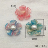 29mm 50pcs Acrylic Pearl Flower DIY Jewelry Find