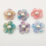 29mm 50pcs Acrylic Pearl Flower DIY Jewelry Find