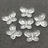 Clear Butterfly Acrylic Beads DIY Jewelry Findings 220pcs
