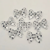 Arrival! 29x23mm 100pcs Clear Dots Bows Beads For Earrings/Necklace DIY Parts