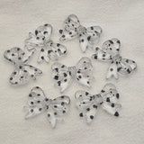 Arrival! 29x23mm 100pcs Clear Dots Bows Beads For Earrings/Necklace DIY Parts