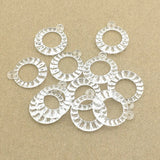 Clear Acrylic Round Charm Beads for DIY Jewelry Making - 500pcs