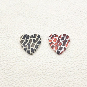 Heart Shape Charm Earrings DIY Making Parts 50pcs