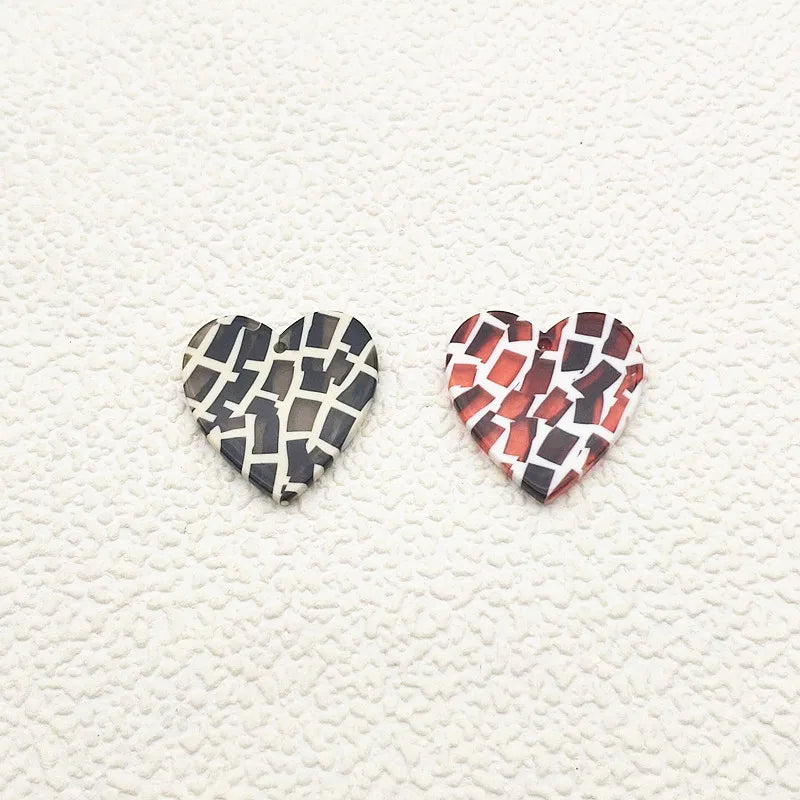 Heart Shape Charm Earrings DIY Making Parts 50pcs