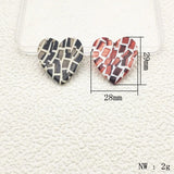 Heart Shape Charm Earrings DIY Making Parts 50pcs