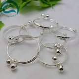 2pcs Baby Bell Adjustable Bracelet Silver Plated Kid Girl Boy Bracelet Gift