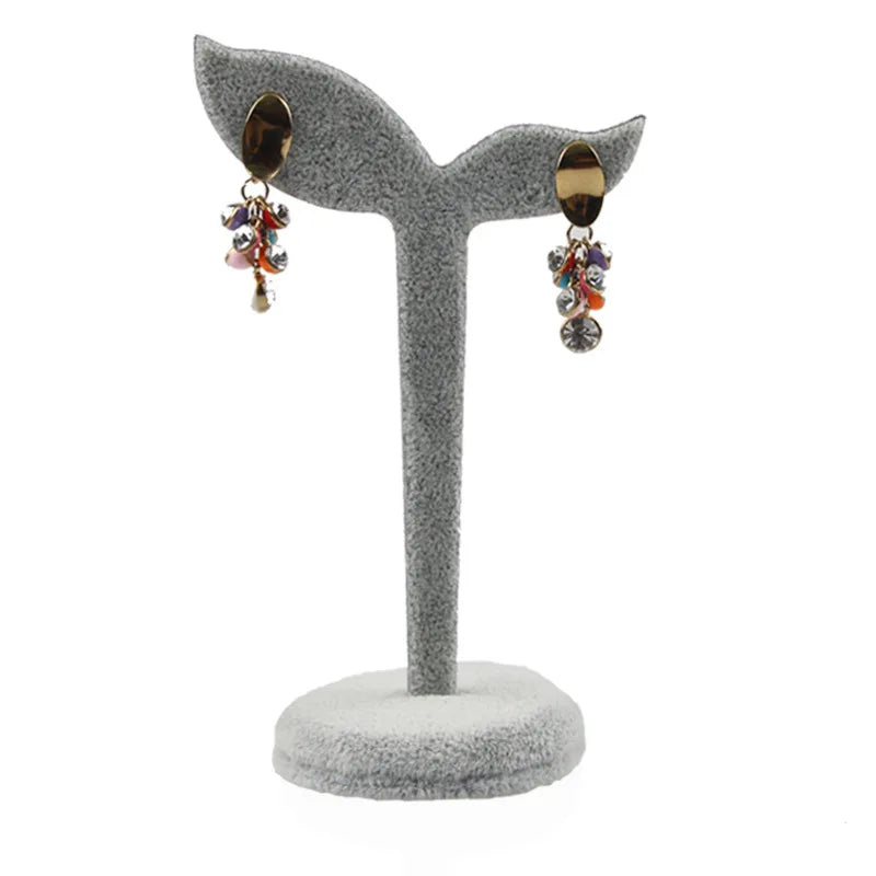 Velvet Earring Display Stand - Stud Earrings Holder Rack