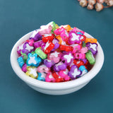 300pcs Small Pack Double Colors Acrylic Spacer Beads DIY Jewelry Accessories