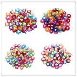 300pcs Small Pack Double Colors Acrylic Spacer Beads DIY Jewelry Accessories
