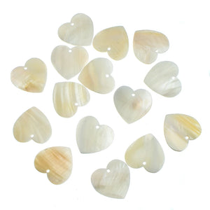 30mm Natural Shell Heart Charm Earrings DIY Jewelry Findings