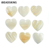 30mm Natural Shell Heart Charm Earrings DIY Jewelry Findings