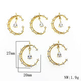 30pcs CZ Flower/Moon Charm for Jewelry DIY