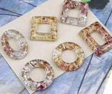 30pcs DIY Jewelry Findings Glitter Translucent Resin Charms