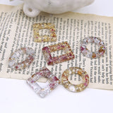 30pcs DIY Jewelry Findings Glitter Translucent Resin Charms