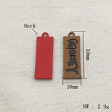 30x10mm 100pcs Zinc Alloy Rectangle Charm for DIY Jewelry, Findings & Components