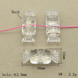 220pcs Clear Acrylic Candy Shape Beads DIY Jewelry Parts
