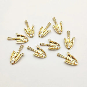 30x16mm CZ Charm For Jewelry DIY - 50pcs