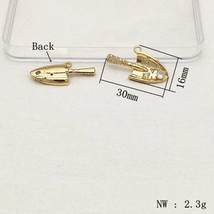 30x16mm CZ Charm For Jewelry DIY - 50pcs