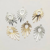 100pcs Brass Leaf Pendants for Jewelry Making