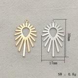 100pcs Brass Leaf Pendants for Jewelry Making