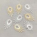 100pcs Brass Leaf Pendants for Jewelry Making