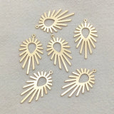 100pcs Brass Leaf Pendants for Jewelry Making