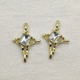 Star Pendants Glass Charm For Necklace Earring DIY