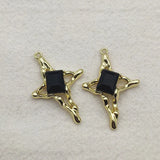 Star Pendants Glass Charm For Necklace Earring DIY
