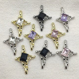Star Pendants Glass Charm For Necklace Earring DIY