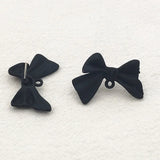 Arrival! 30x21mm 50pcs Zpray Paint Bows Ear Stud For Hand Necklace Earrings