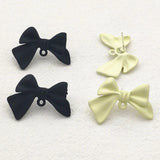 Arrival! 30x21mm 50pcs Zpray Paint Bows Ear Stud For Hand Necklace Earrings