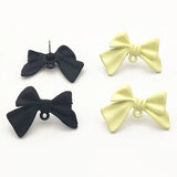 Arrival! 30x21mm 50pcs Zpray Paint Bows Ear Stud For Hand Necklace Earrings