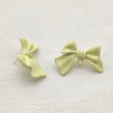 Arrival! 30x21mm 50pcs Zpray Paint Bows Ear Stud For Hand Necklace Earrings