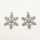 Christmas Winter Snowflakes Charm For Necklace Earring DIY Parts