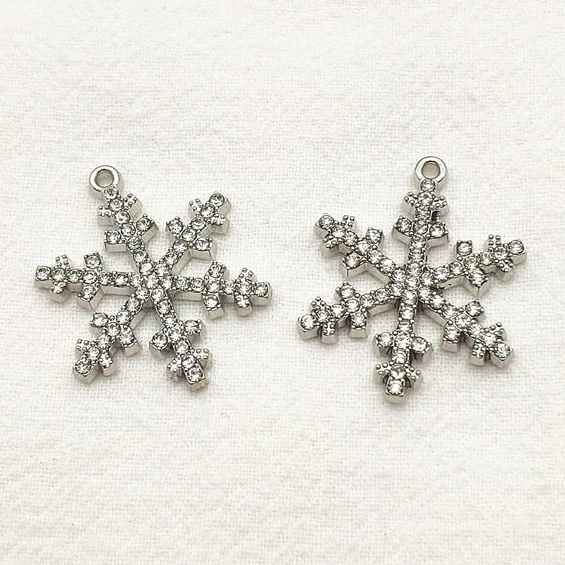 Christmas Winter Snowflakes Charm For Necklace Earring DIY Parts
