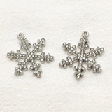 Christmas Winter Snowflakes Charm For Necklace Earring DIY Parts