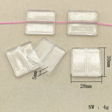 120pcs Acrylic Clear Square Beads Jewelry Findings DIY Parts