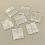 120pcs Acrylic Clear Square Beads Jewelry Findings DIY Parts