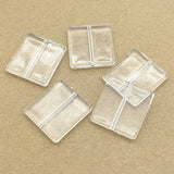 120pcs Acrylic Clear Square Beads Jewelry Findings DIY Parts