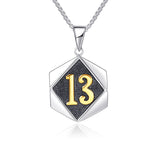 Arrival 316L Stainless Steel Lucky Number 13 Pendant Necklace