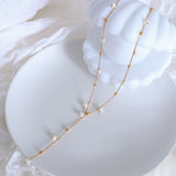 316L Stainless Steel Pearl Drop Y Necklace