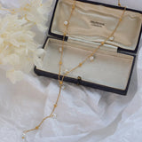 316L Stainless Steel Pearl Drop Y Necklace