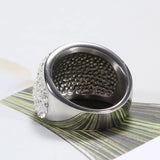 316L Stainless Steel Wedding Rings For Women with Austrian Crystals