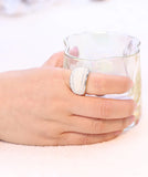 316L Stainless Steel Wedding Rings For Women with Austrian Crystals