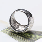 316L Stainless Steel Wedding Rings For Women with Austrian Crystals
