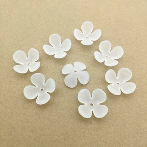 320pcs Clear Frosted Leaf Beads DIY Jewelry Findings