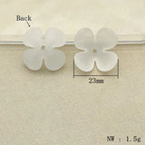 320pcs Clear Frosted Leaf Beads DIY Jewelry Findings