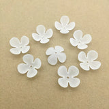 320pcs Clear Frosted Leaf Beads DIY Jewelry Findings